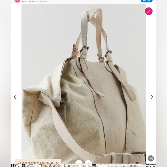 NWT Free People Beaumont canvas tote❤️❤️❤️❤️ - Picture 4 of 14